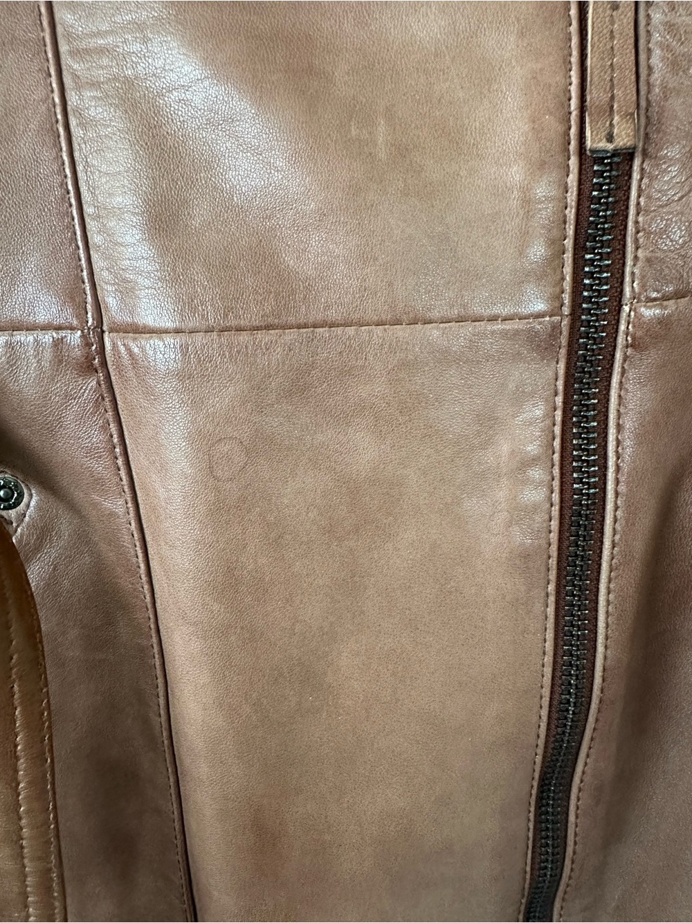 Scully Light Brown Long Leather Jacket Feminine Size S - Picture 8 of 9